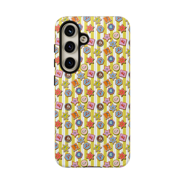 Yellow and White Striped Summer Themed Phone Case
