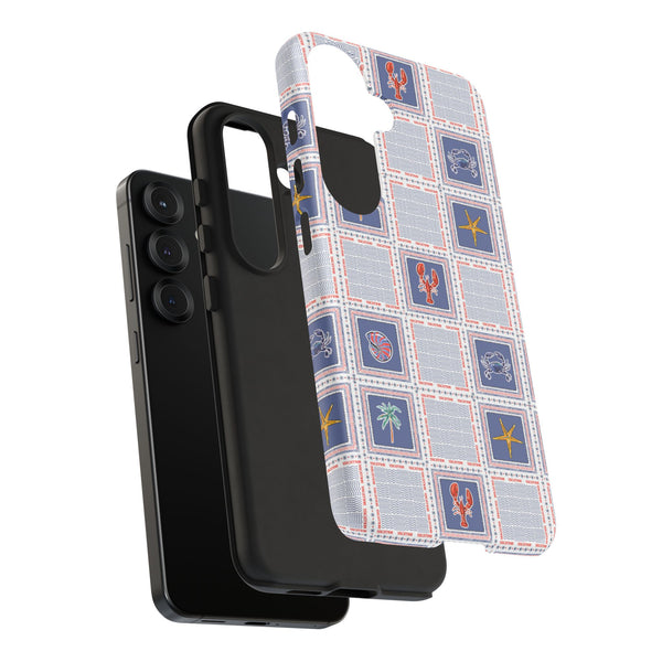 Lobsters Sailboats Seashells - Cell Phone Tough Case