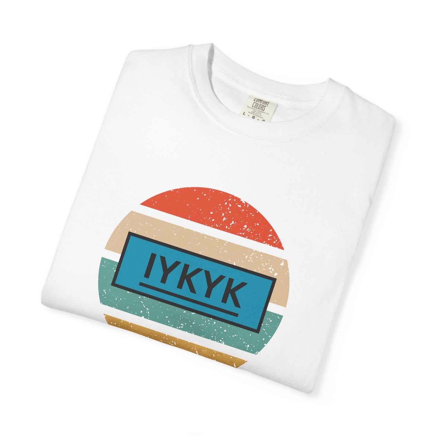 IYKYK Vintage Style Tee with Retro Rainbow