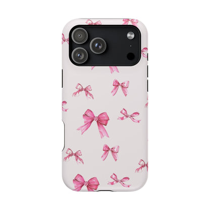 Coquette Pink Bow MagSafe iPhone Case