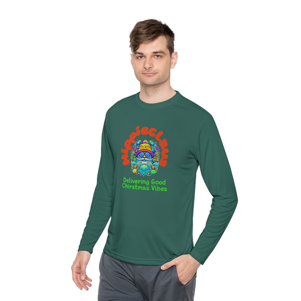 Unisex Long Sleeve TShirt Hippie Claus Graphic Tshirt Funny Tee