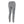 Rear view of gray leggings featuring a vertical hand-drawn illustration of moon phases and geometric arrows on the left leg. The fabric has a soft, brushed suede texture with visible white stitching at the waist and hem.