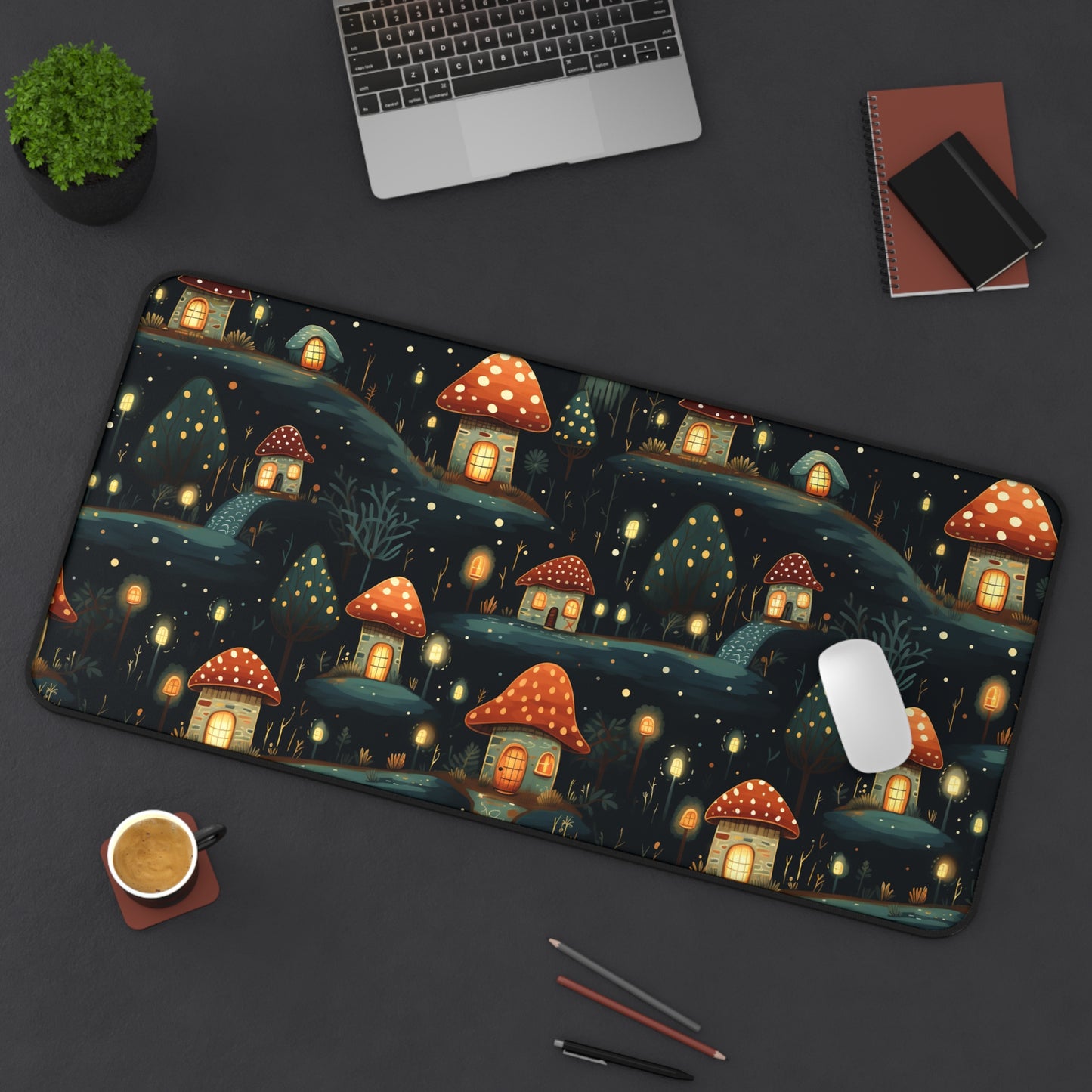 Cottagecore Village Large Desk Mat