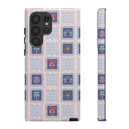 Lobsters Sailboats Seashells - Cell Phone Tough Case