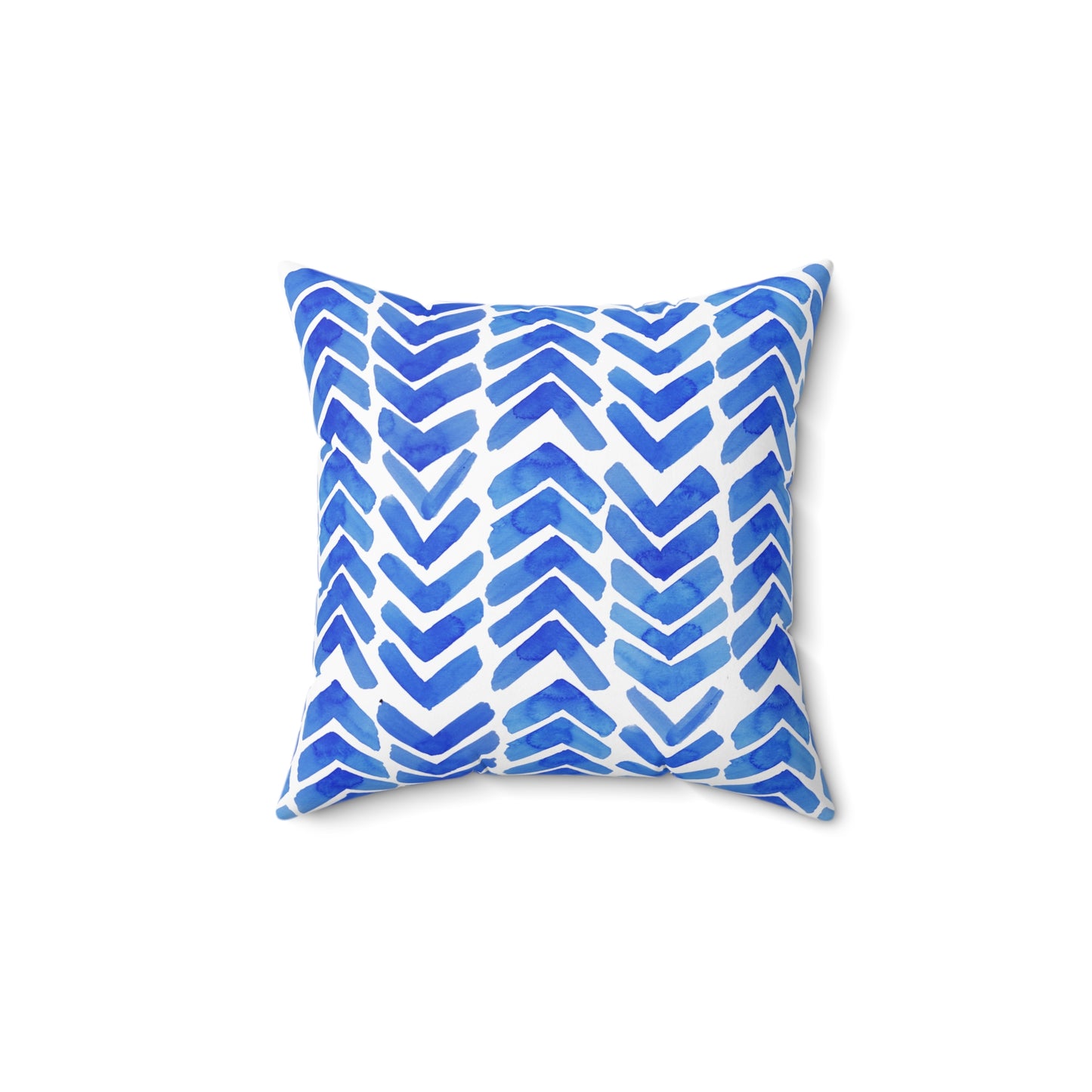 Blue Chevron - Indoor Throw Pillow