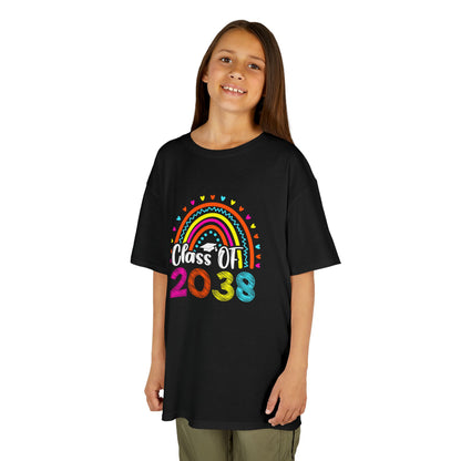 Rainbow Graduation Kids Tee | Class of 2038 Shirt | Cute Kids Apparel | Graduation Gift | Back to School T-Shirt | Rainbow Tee