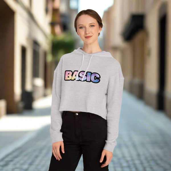 ”Basic” Women’s Cropped Hoodie – Trendy and Fun
