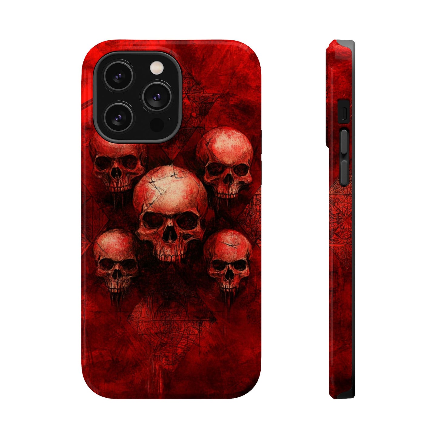 Red Skulls MagSafe iPhone Case
