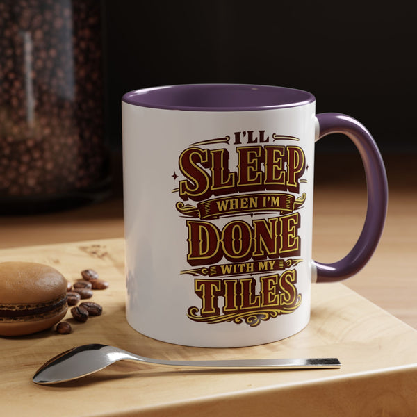 Mahjong Coffee Mug I'll Sleep When Done With My Tiles Game Night Gift