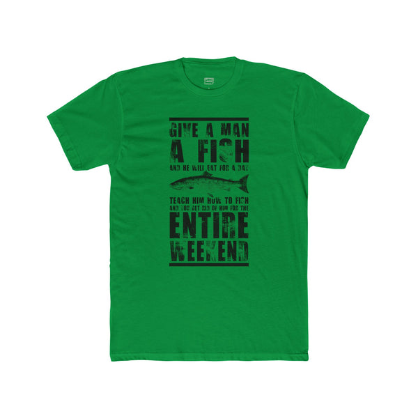 Teach A Man To Fish TShirt Mens Cotton Fishing Tee