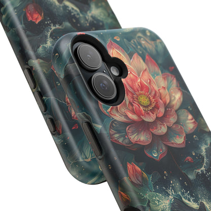 Elegant Lotus Blossom Artistic MagSafe iPhone Case