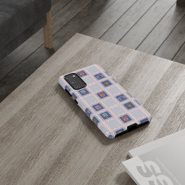 Lobsters Sailboats Seashells - Cell Phone Tough Case