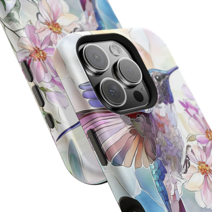 Stained Glass Hummingbird MagSafe iPhone Case