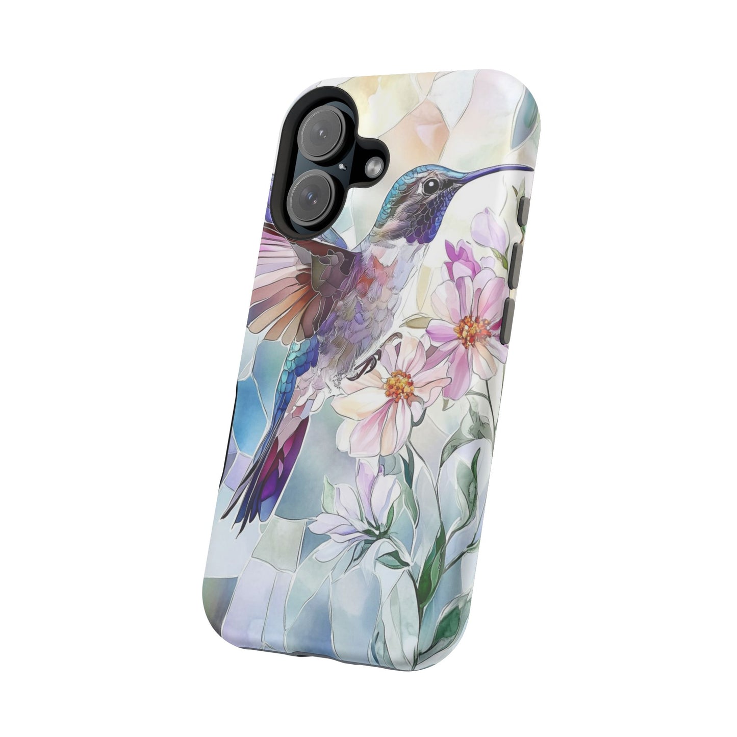 Stained Glass Hummingbird MagSafe iPhone Case