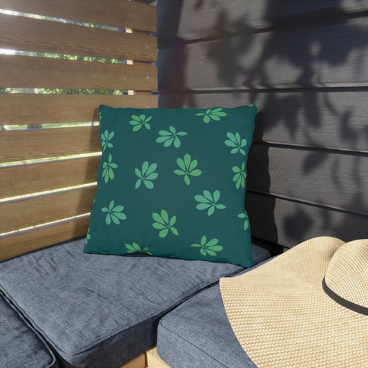 Tropical Green Foliage - Outdoor Throw Pillow