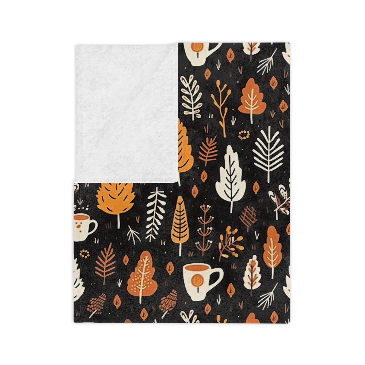 Cozy Fall Velveteen Blanket - Perfect for Autumn, Halloween, and Thanksgiving Decor, Gift for Friends, Family, Home