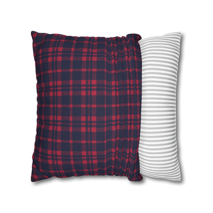 Blue & Red Plaid Christmas Pillowcase