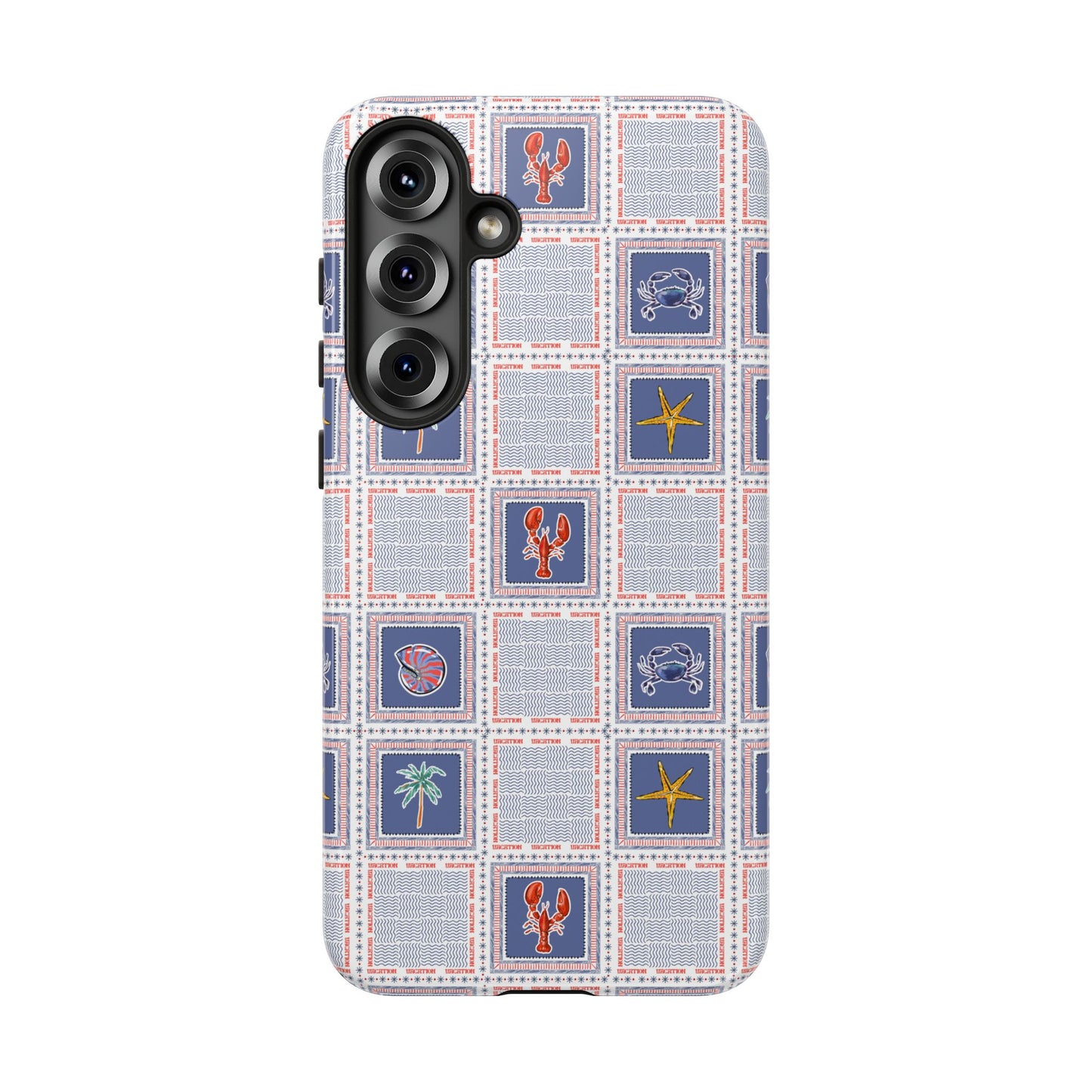 Lobsters Sailboats Seashells - Cell Phone Tough Case