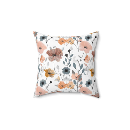 Blush and Mustard Floral - Indoor Throw Pillow