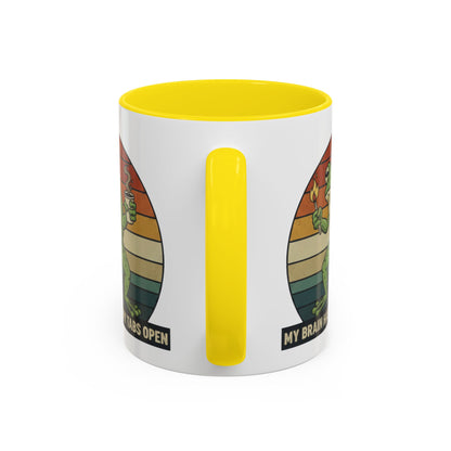 "Too Many Tabs Open" Retro Frog Accent Mug - 11oz & 15oz Ceramic Coffee Cup