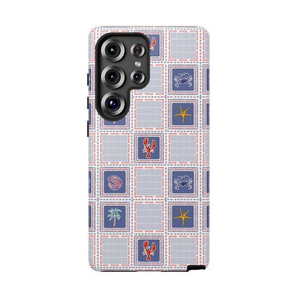 Lobsters Sailboats Seashells - Cell Phone Tough Case