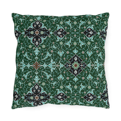 Elegant Green and Blue - Outdoor Pillow