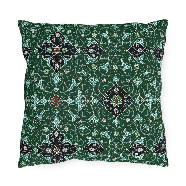 Elegant Green and Blue - Outdoor Pillow