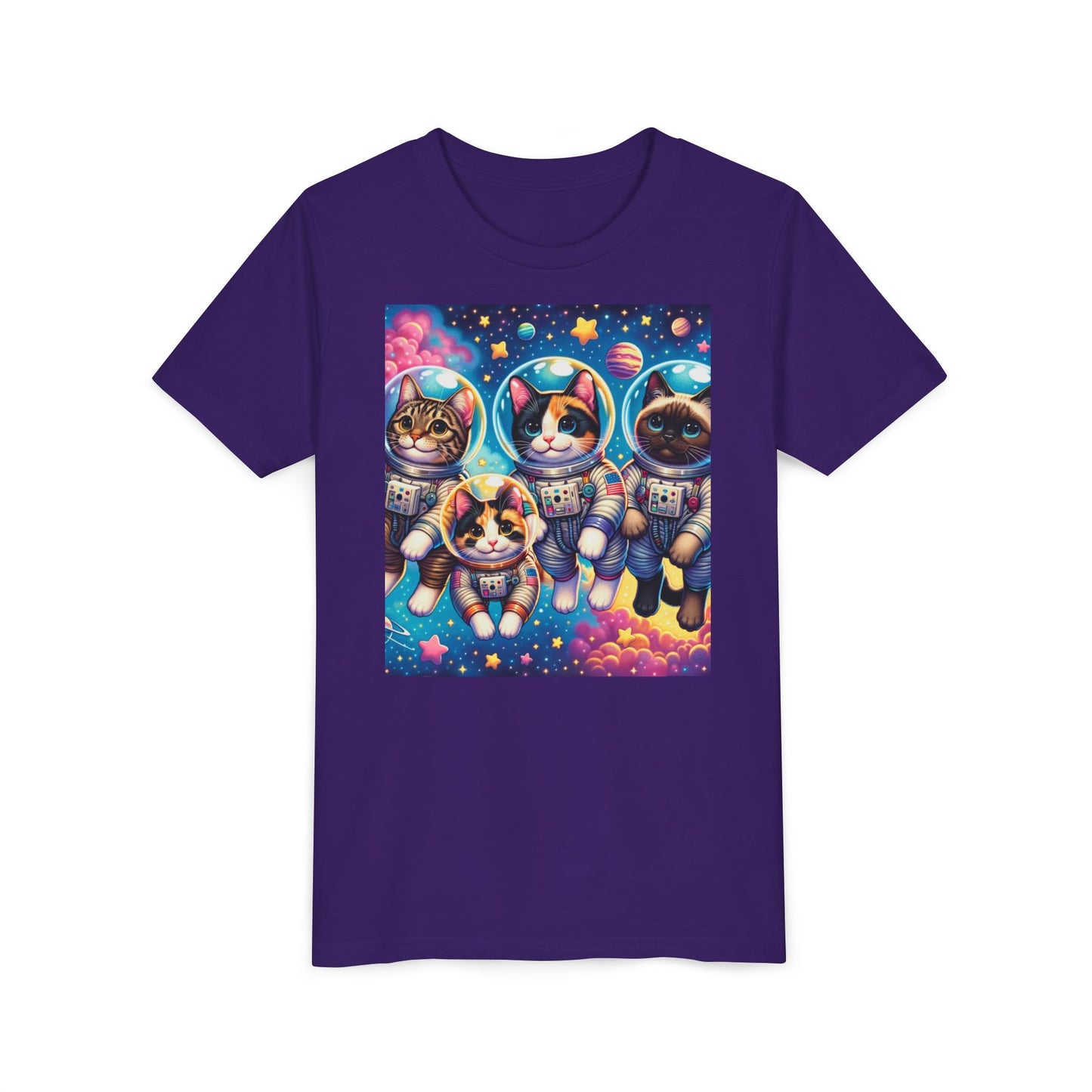 Kids Cats In Space TShirt Kids Graphic Tee