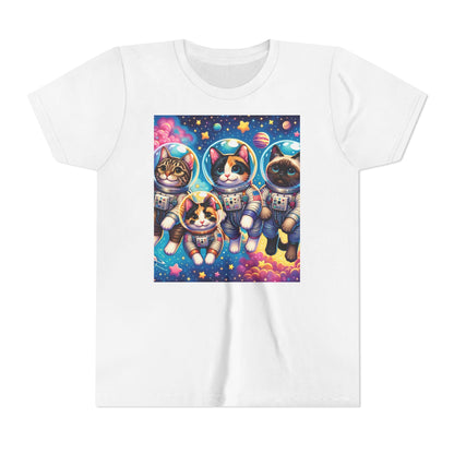 Kids Cats In Space TShirt Kids Graphic Tee