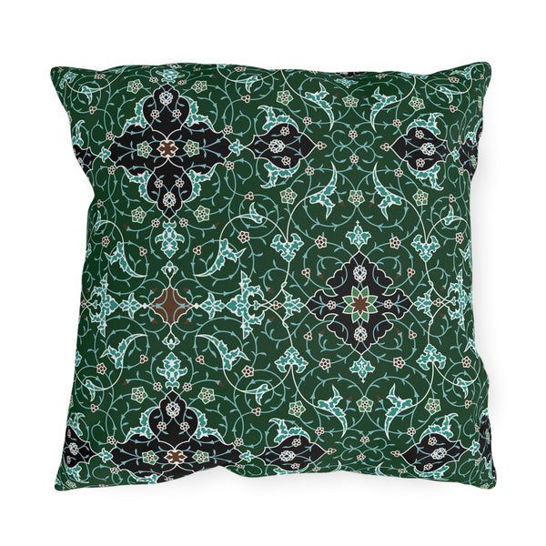 Elegant Green and Blue - Outdoor Pillow
