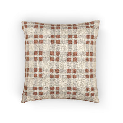 Red and White Plaid - Indoor Woven Pillow