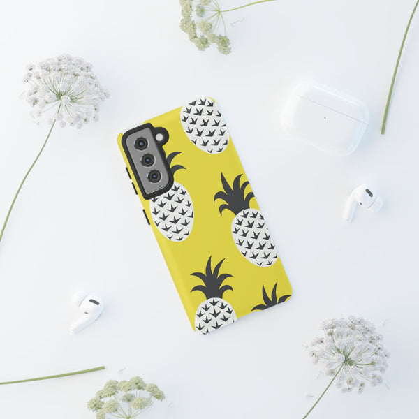 Pineapple Themed Phone Case, iPhone Case, Samsung Galaxy Case, Pixel Case, Yellow Phone Case, Tough Case