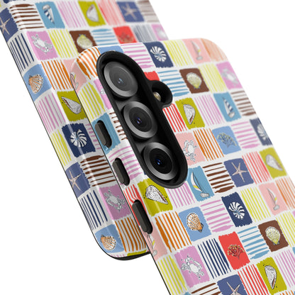 Colorful Seashells Sailboats and Starfish Summer Themed Phone Case