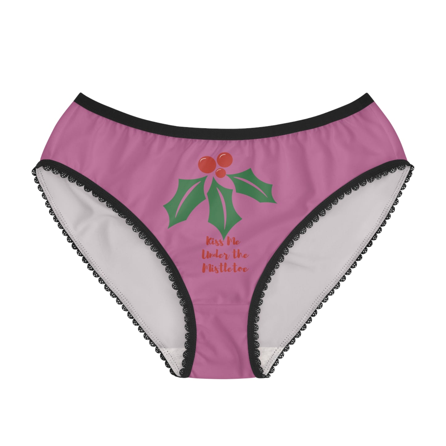 Mistletoe Women's Briefs Simple Mistletoe Underwear Christmas Gift Idea Stocking Stuffer