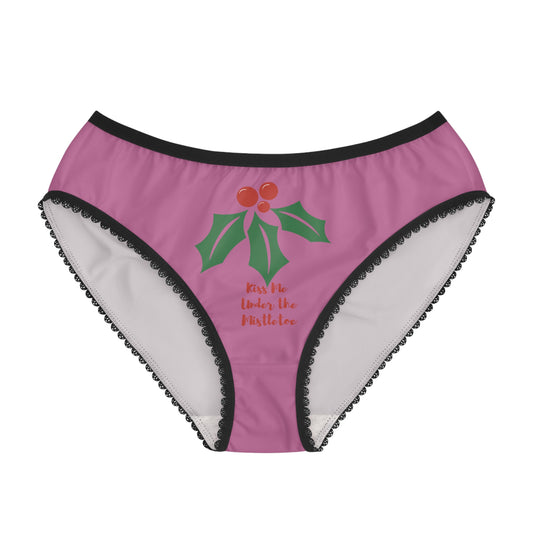 Mistletoe Women's Briefs Simple Mistletoe Underwear Christmas Gift Idea Stocking Stuffer