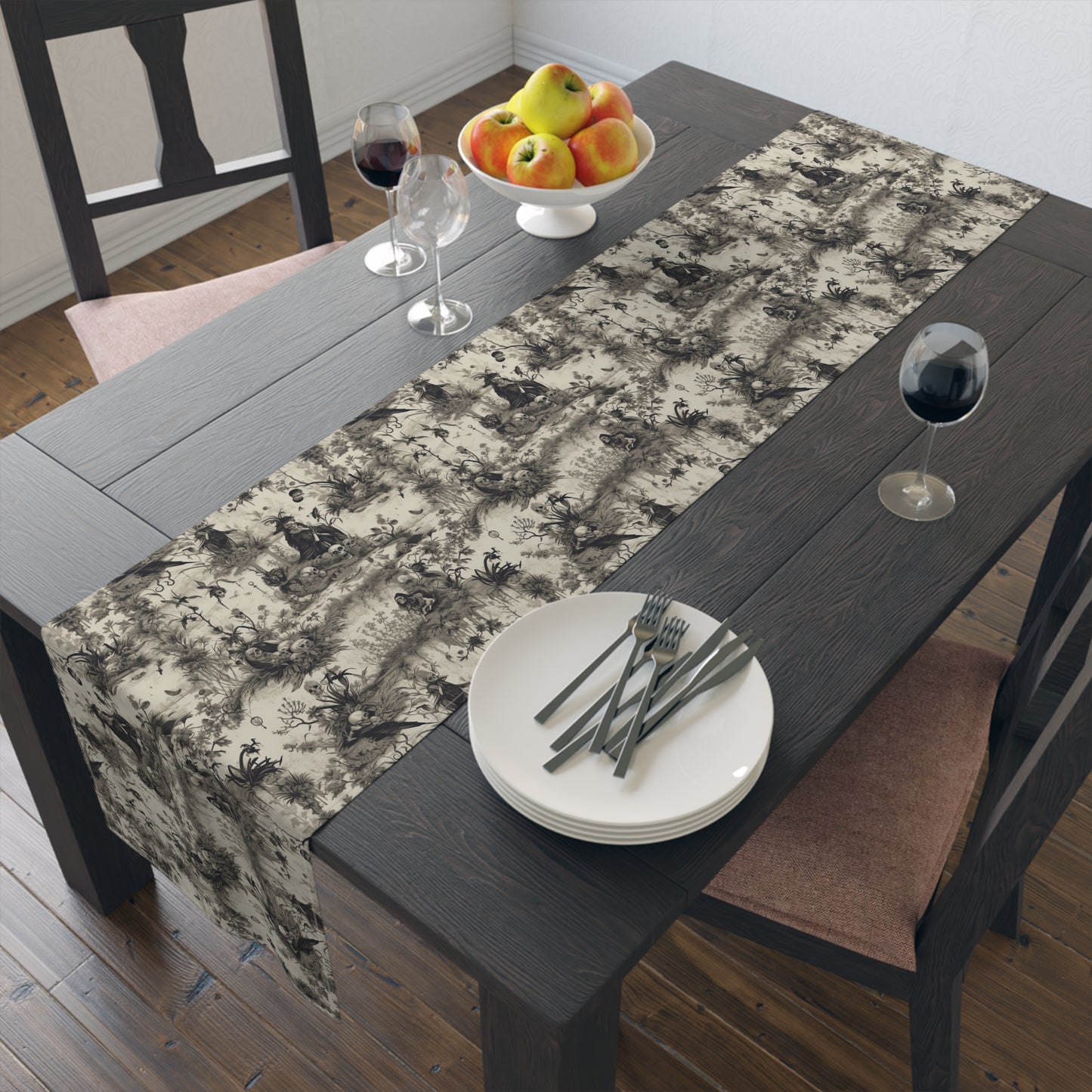 Gothic Toile Table Runner