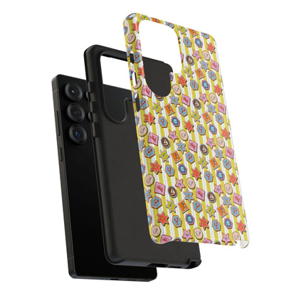 Yellow and White Striped Summer Themed Phone Case