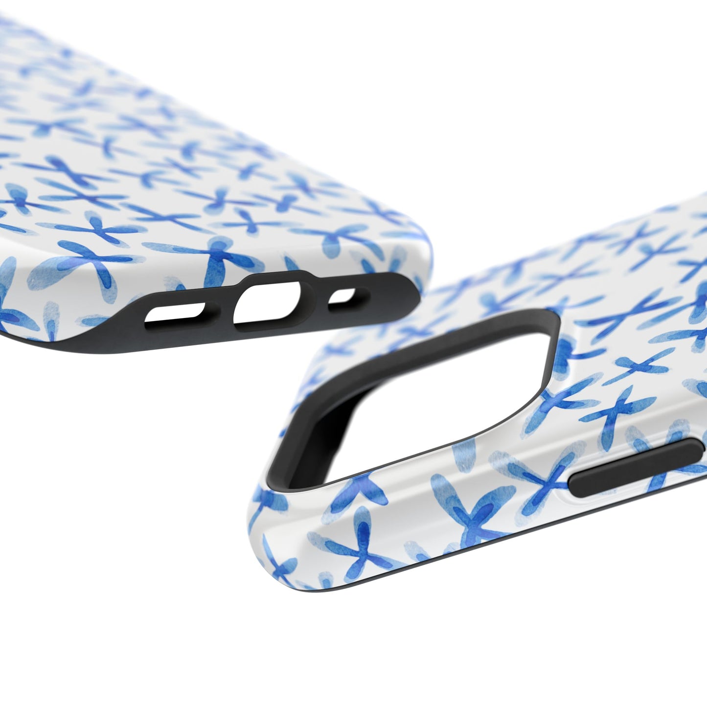 Blue Floral MagSafe Tough Case for iPhone