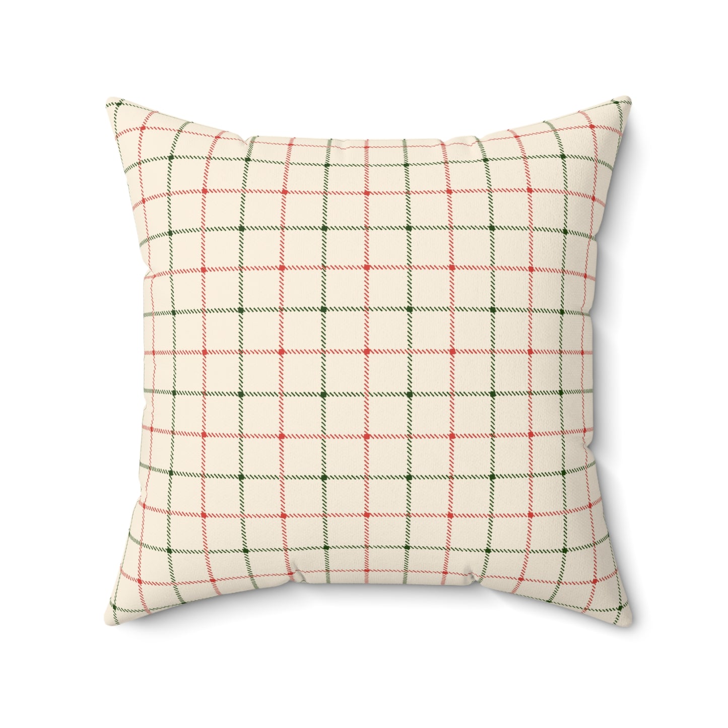 Red and White Gingham - Indoor Throw Pillow - Front and Back Design