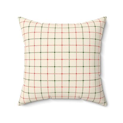 Red and White Gingham - Indoor Throw Pillow - Front and Back Design