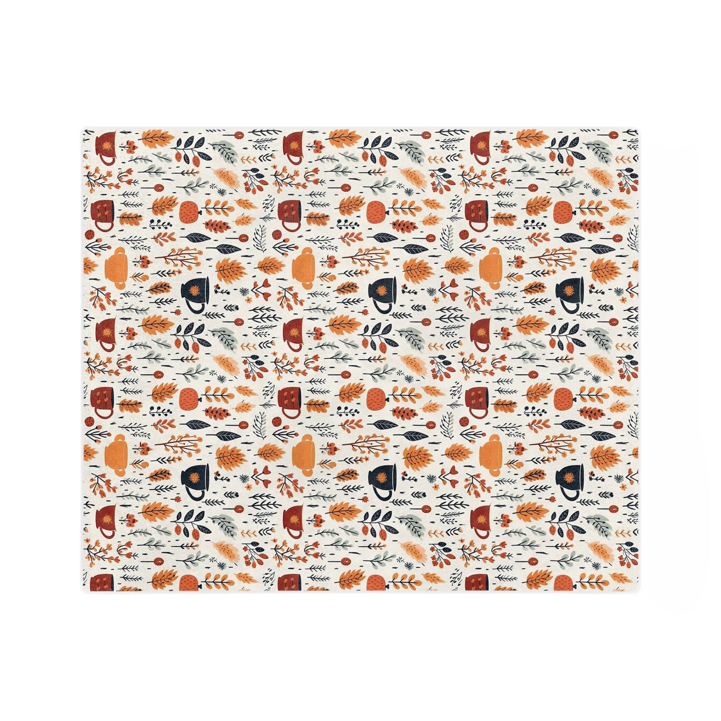 Cozy Floral Velveteen Blanket, Soft Throw for Fall Decor, Seasonal Gift, Home Warmth, Autumn Blanket for Snuggling