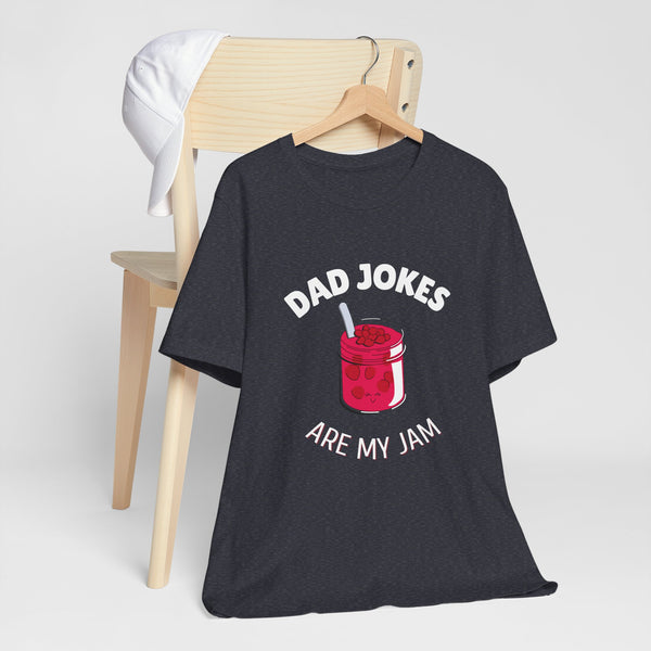 Funny Dad T Shirts, Dad Jokes Are My Jam T-Shirt, Funny Graphic Tee Great of Everyday Wear, Christmas Gift for Dad, Fathers Day, Birthday