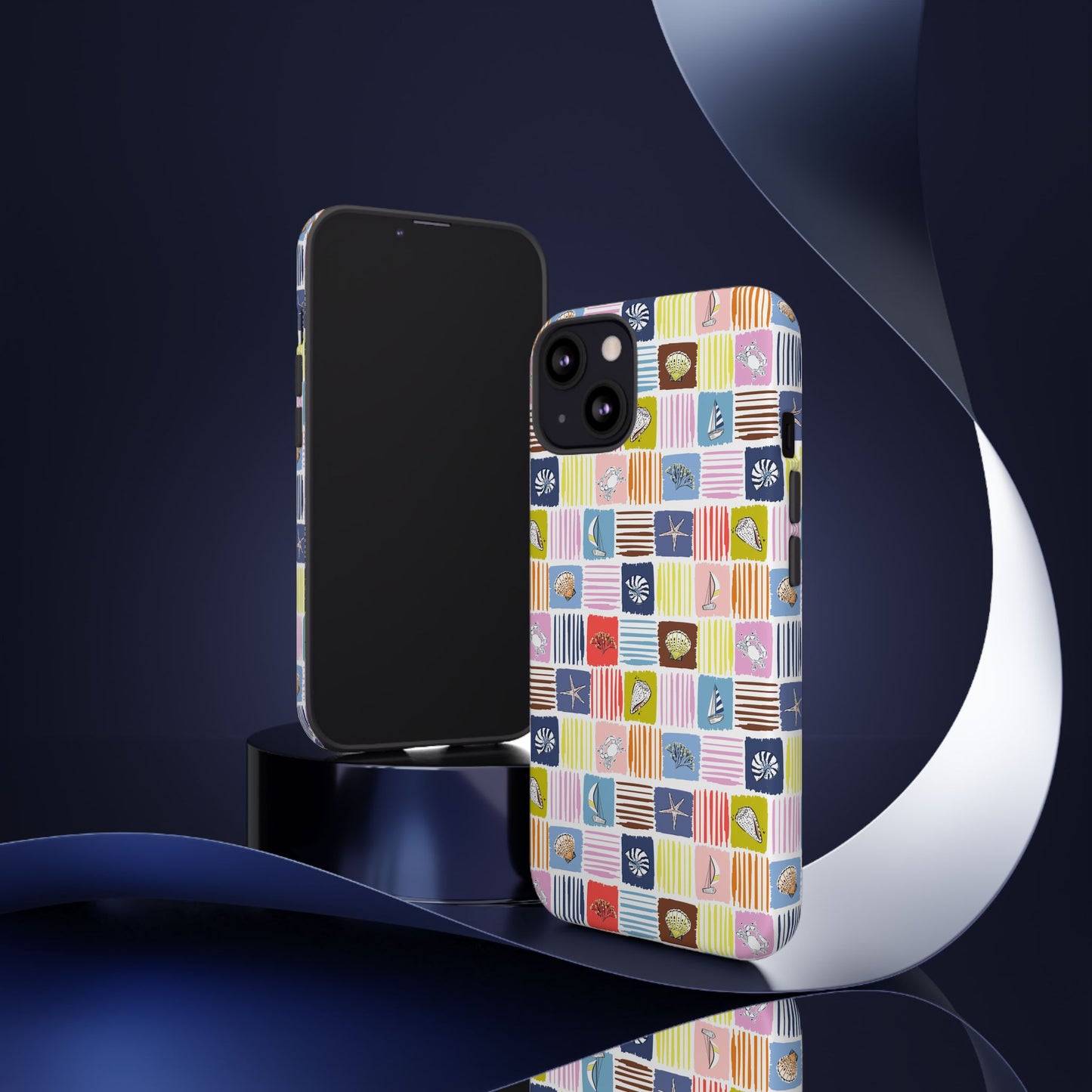 Colorful Seashells Sailboats and Starfish Summer Themed Phone Case