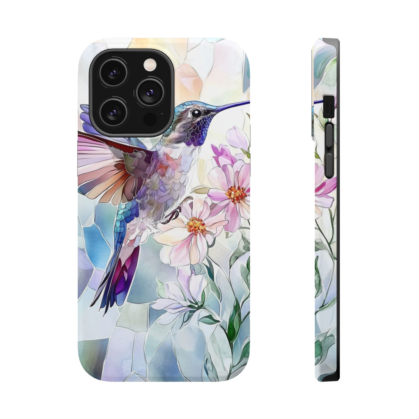 Stained Glass Hummingbird MagSafe iPhone Case