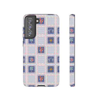 Lobsters Sailboats Seashells - Cell Phone Tough Case