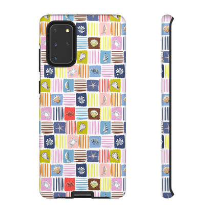 Colorful Seashells Sailboats and Starfish Summer Themed Phone Case