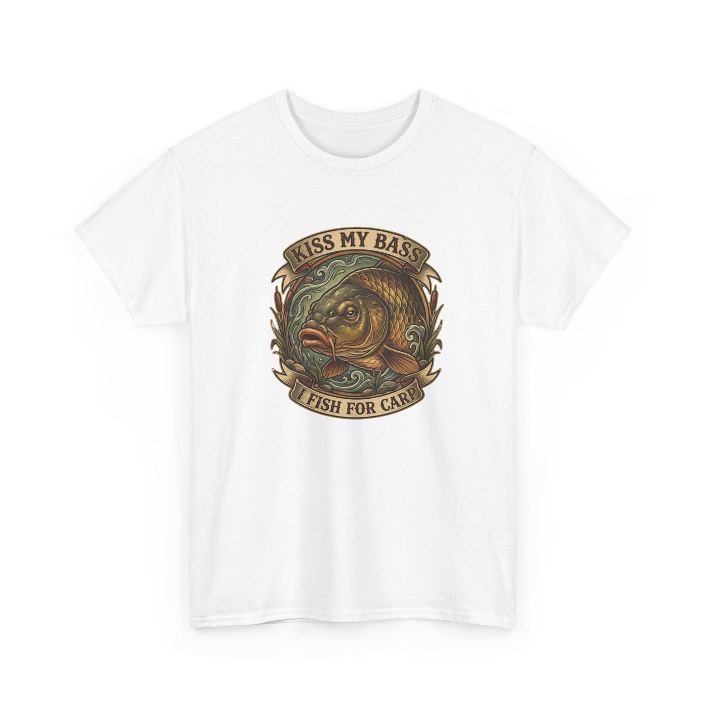 Kiss My Bass, Fish For Cash - Bass Angler Tee