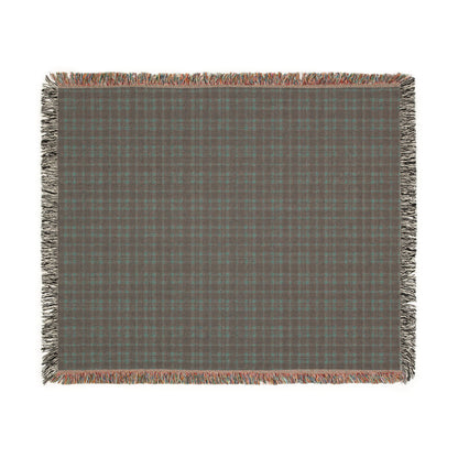 Red and Blue Plaid Woven Throw Blanket