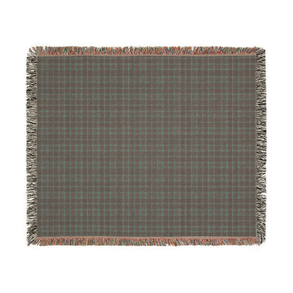 Red and Blue Plaid Woven Throw Blanket