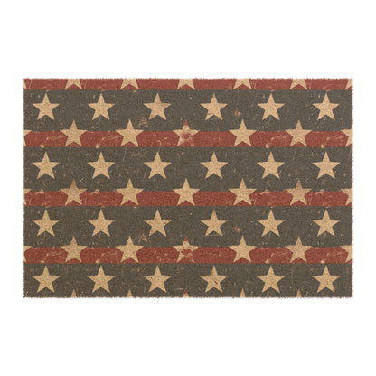 Rustic American Flag Doormat